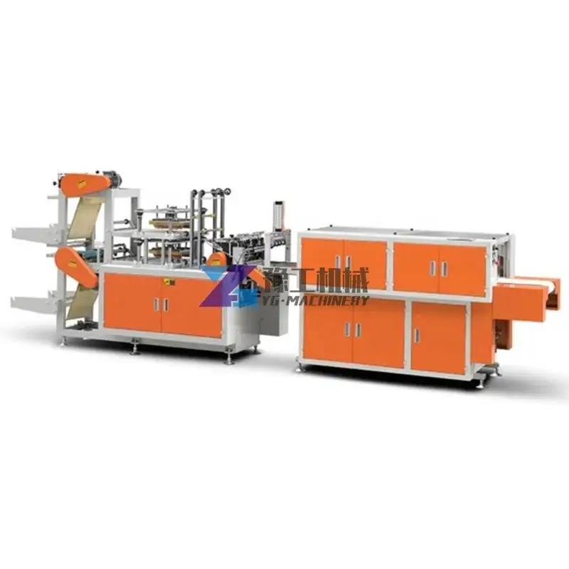 High Speed Double Layer Hair Dyeing HDPE LDPE LLDPE PE Disposable Glove Making Machines To Make Gloves