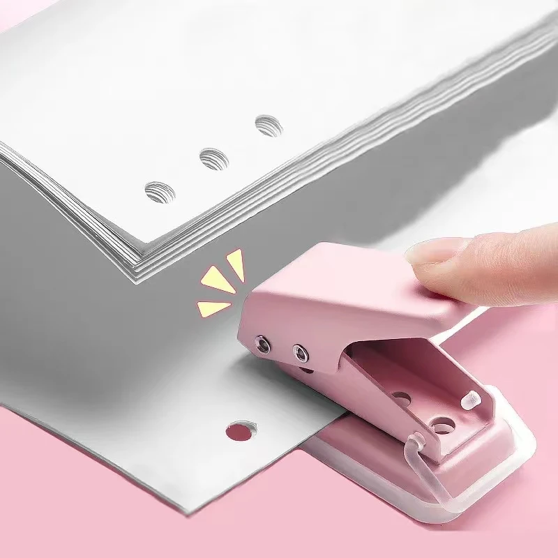 Mini Manual Punching Machine Student Stationery Loose-Leaf Household Items