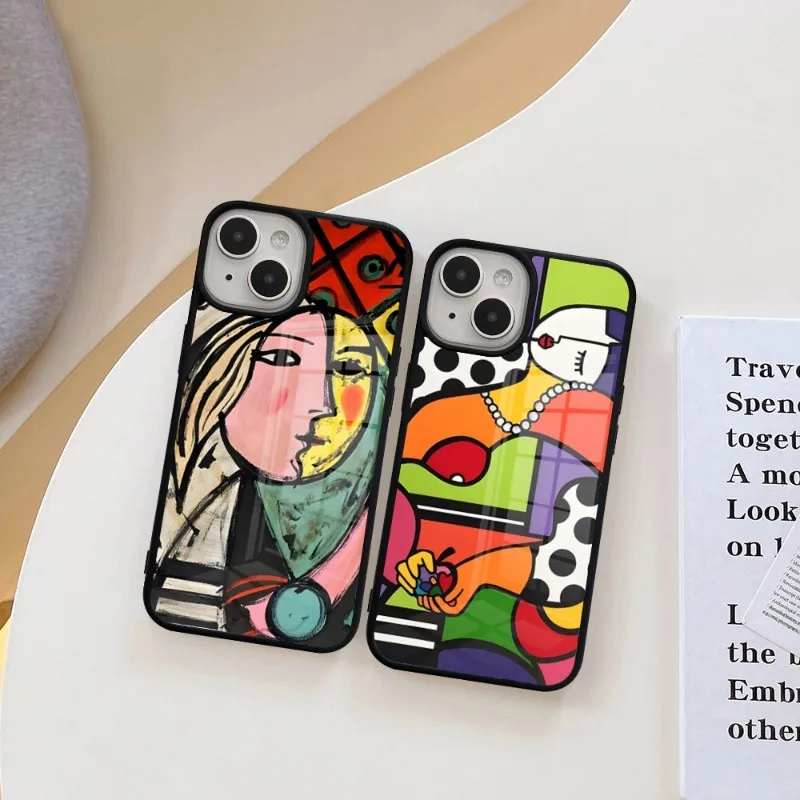 Picasso Abstract Art Painting Phone Case For Iphone 14ProMax 11 12 13 Pro Xs Max Mini Xr X 7 8 6 6s Plus PC+TPU Coque