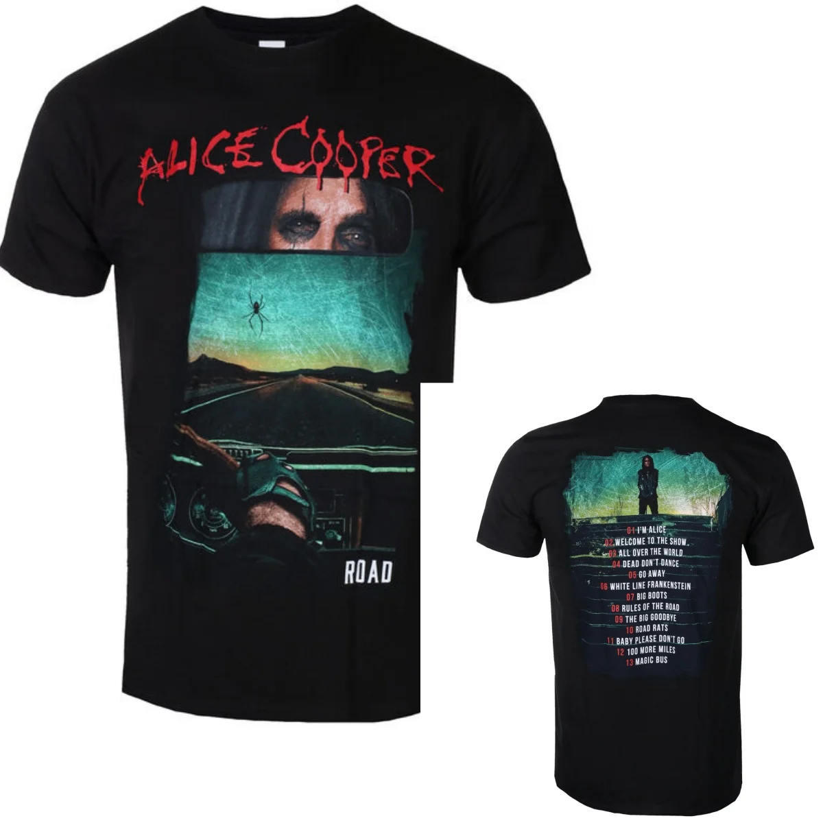 Pop Alice Cooper Grafisch Katoenen Band T-shirt Unisex Zomer Korte Mouw Modemerk Tee Luxe Casual Vintage Tees