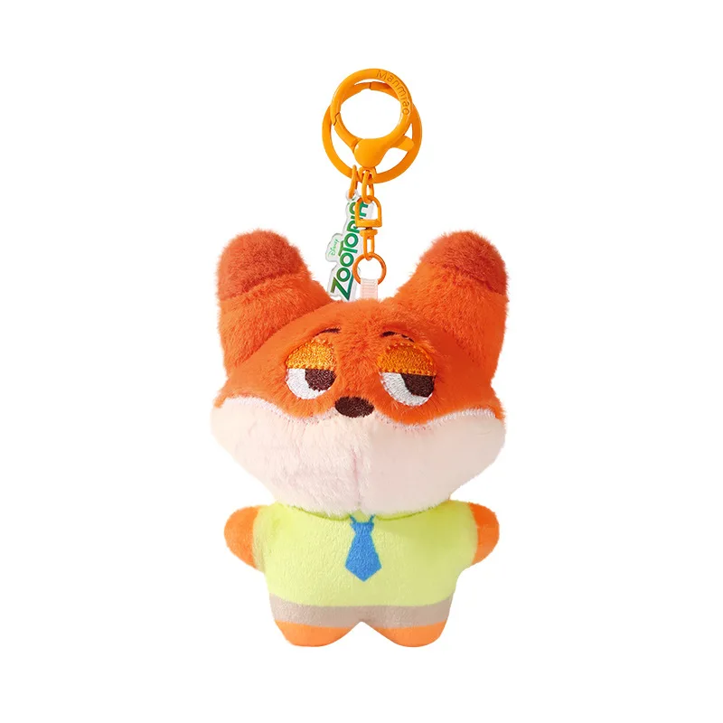 قلادة حقيبة دمية Miniso الأصلية Zootopia Judy Fox Nick للنساء من القطيفة على شكل دمية صرير