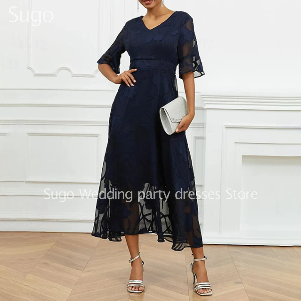 

Customized New In Elegant Mother of the Bride Dresses Tea-Length A-Line Evening Gala Wedding Guest Groom Dress 2026