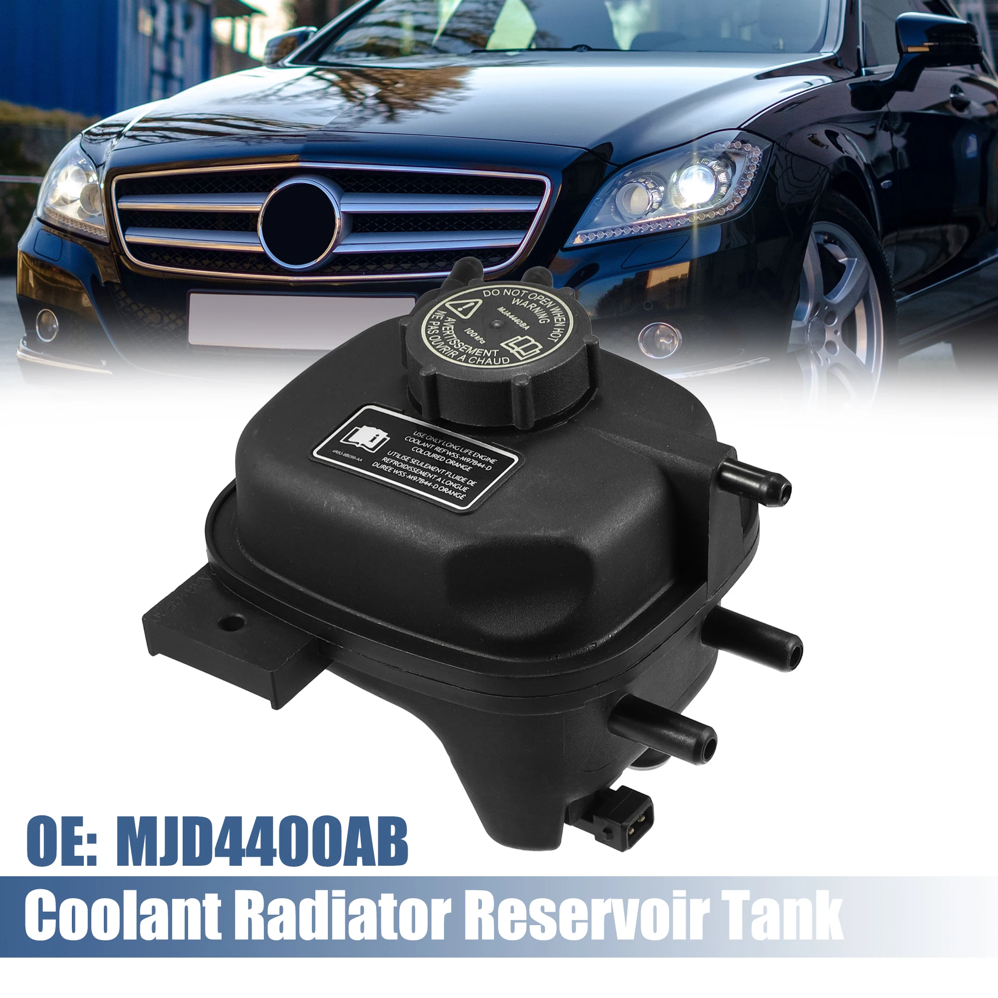 

UXCELL Coolant Radiator Reservoir Tank MJD4400AB Coolant Overflow Expansion Bottle with Cap for Jaguar XK8 1997-2006