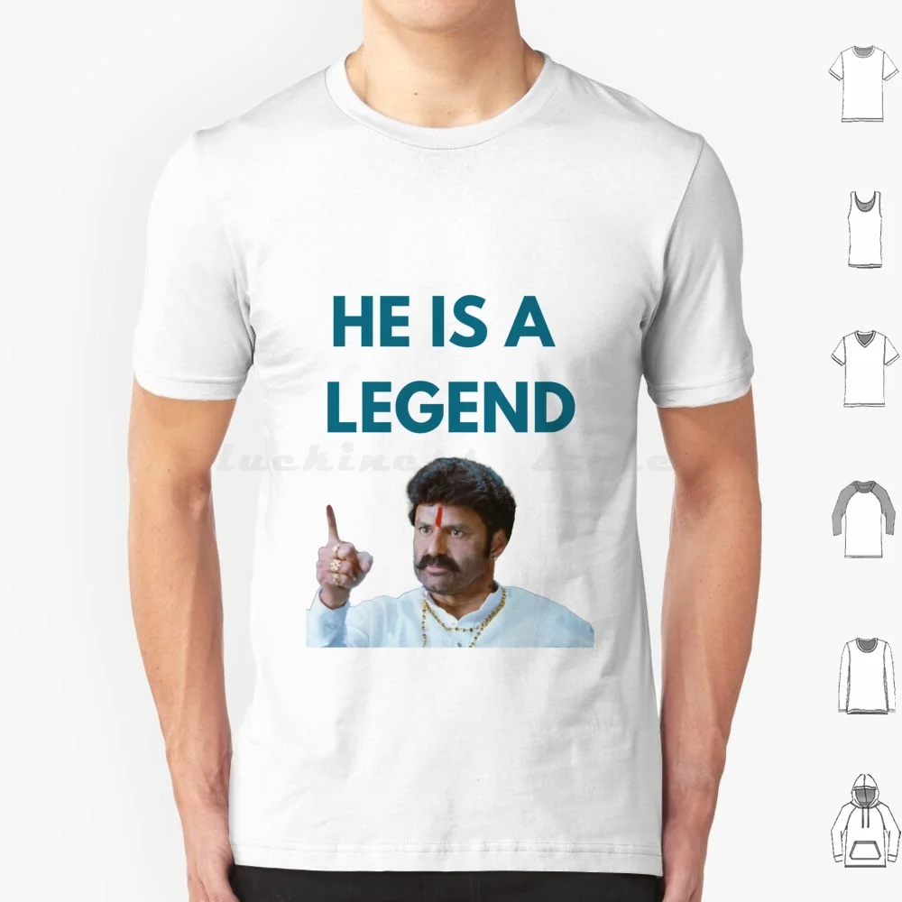 Camiseta de gran tamaño 100% algodón con la leyenda del actor telugu He Is A Legend-Balakrishna, Jai Balayya, Balayya, Balakrishna, Bala Krishna Legend