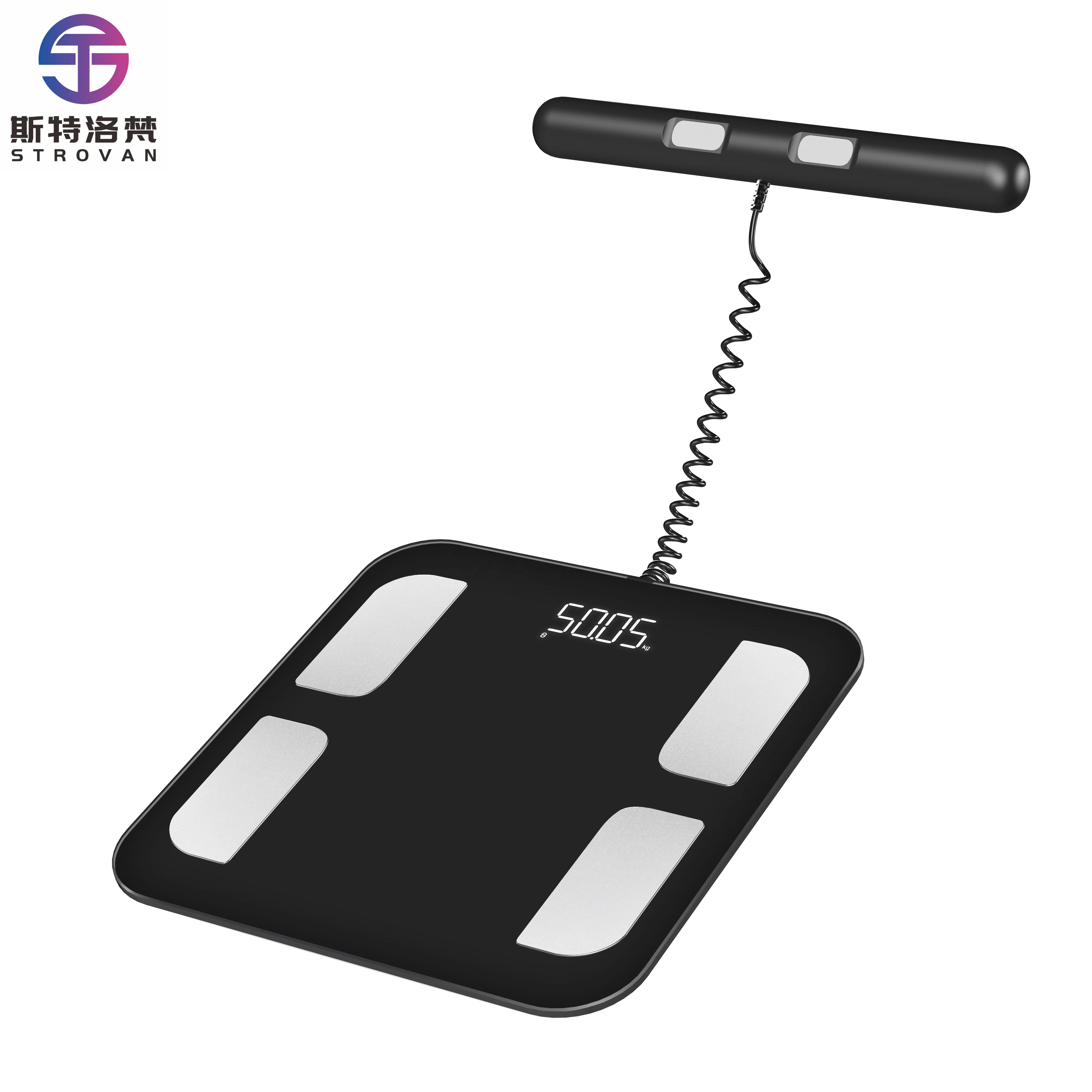 

Умные биоимпедансные весы с 8 электродами. Точный калькулятор воды и жира для домашнего тела 0,1 г.