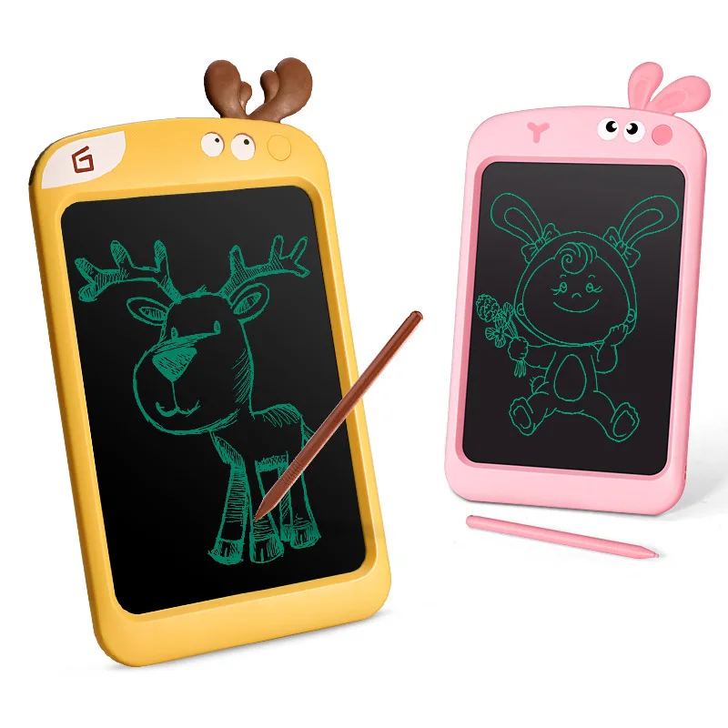 Tablette de dessin à écran LCD pour enfants, tableau d'écriture intelligent, graffiti de dessin animé, bloc-notes de peinture, écriture manuscrite effaçable, jouet, cadeaux, L09