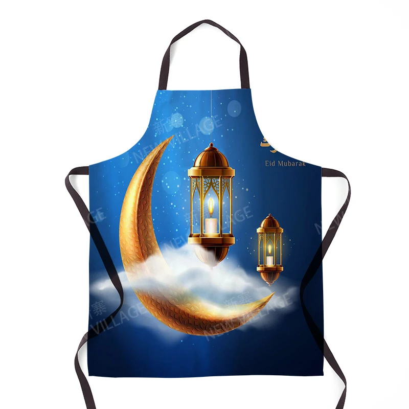 Women's kitchen apron Restaurant chef barber barman castle magic and moon apron Waterproof apron for menand child painting