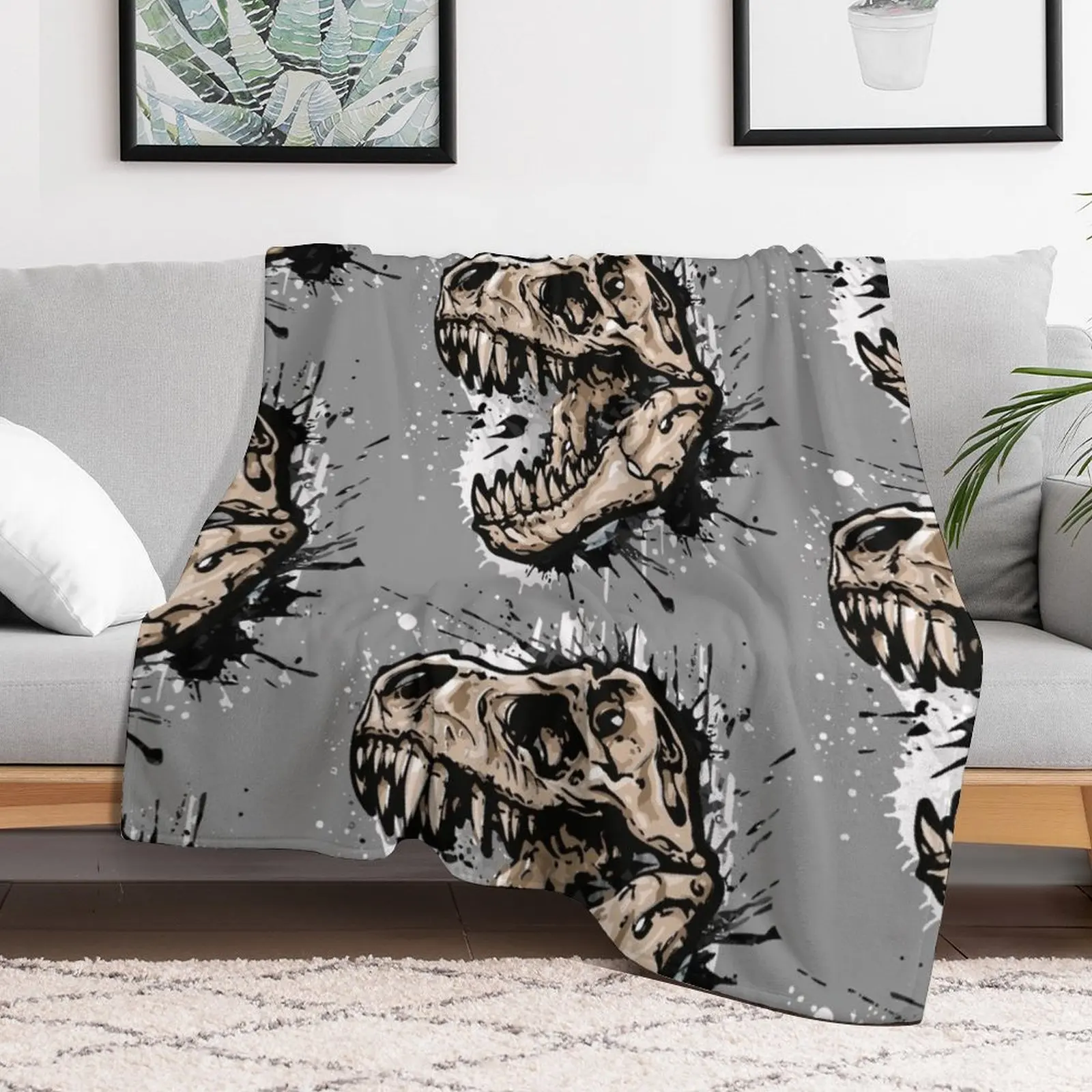 Dinosaur - tyrannosaurus rex - trex - t-rex Throw Blanket