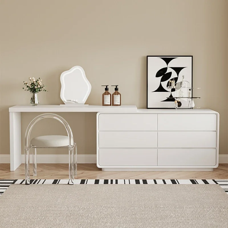 

White Design Vanity Table Bedroom Mirrors Drawer Aesthetic Dressing Table Cabinets Living Room Penteadeira Bedroom Furniture