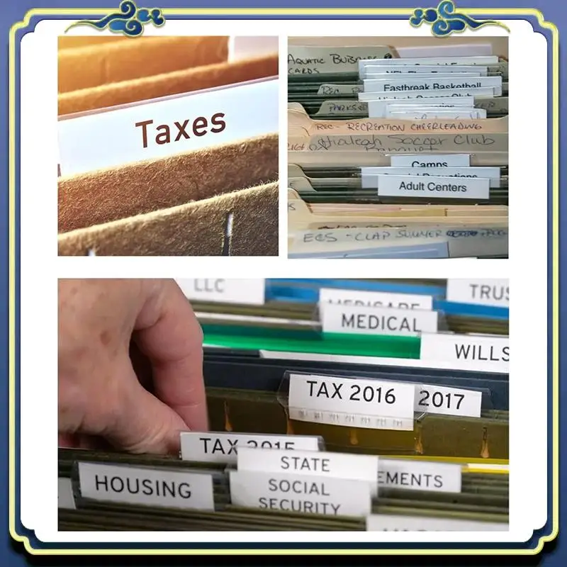 A86P-50 قطعة ملصقات مجلد الملفات المعلقة مع 50 إدراج، 2 بوصة لتعليق ملصقات مجلد الملفات ملصقات الملفات المعلقة #4