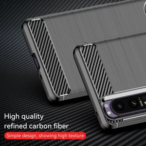 Sonny Xperia 1 5 10 I II III III V IV Xperia Ace 2 3 XA1 XA2 Pro Ultra 4G 5G에 대한 충격 방지 범퍼 TPU 비즈니스 섬유 소프트 케이스 10 최고의 판매 소니 Xperia 1 케이스 -5