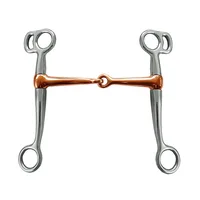 Bocadillo de boca de caballo, boca articulada de acero inoxidable, resistente a la corrosión, duradero con brida de caballo giratoria para entrenamiento