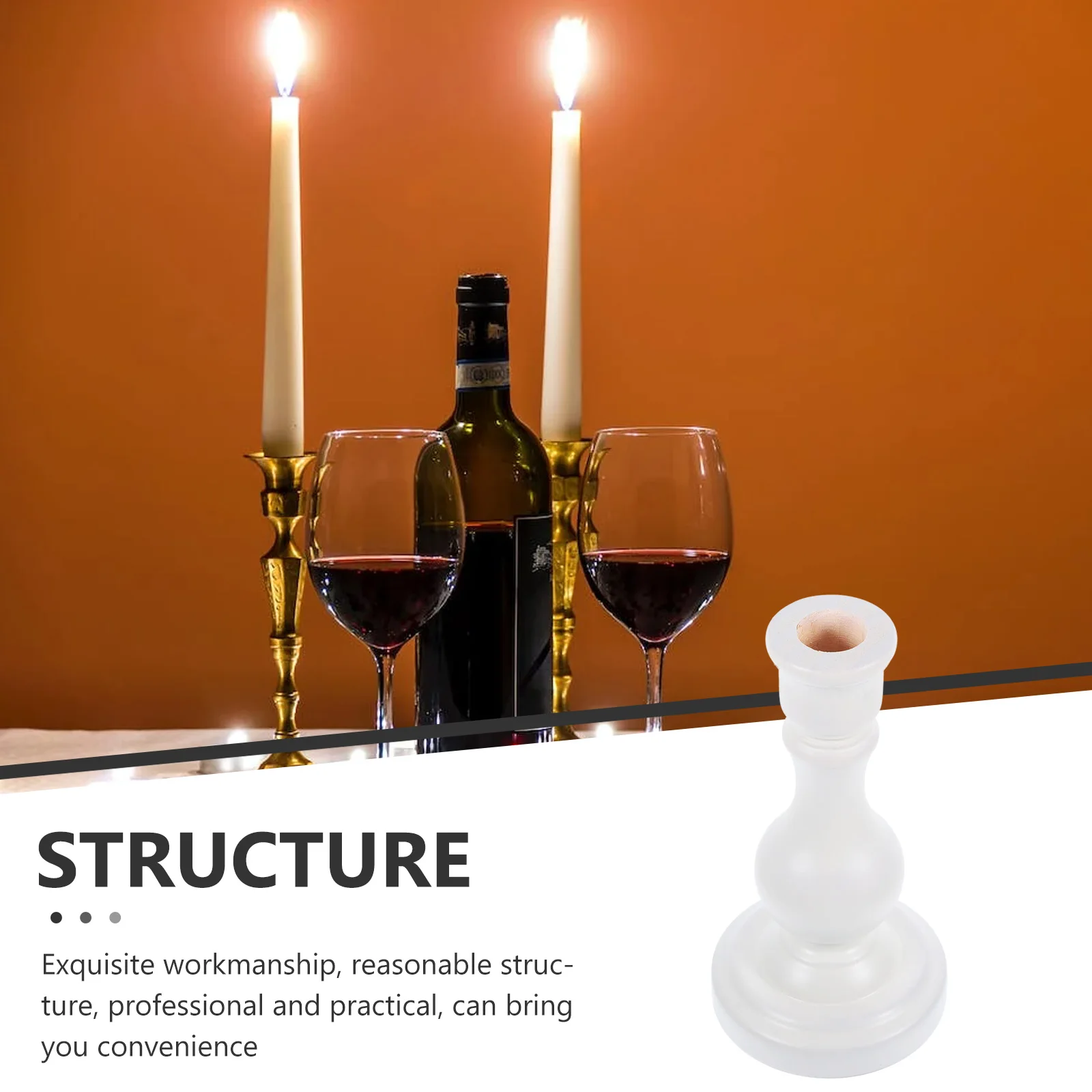 

Rustic Wooden Candlestick For Home Decor Tabletop Centerpiece Wedding Party Stand Wood Pillar Holder Bedroom Living Room
