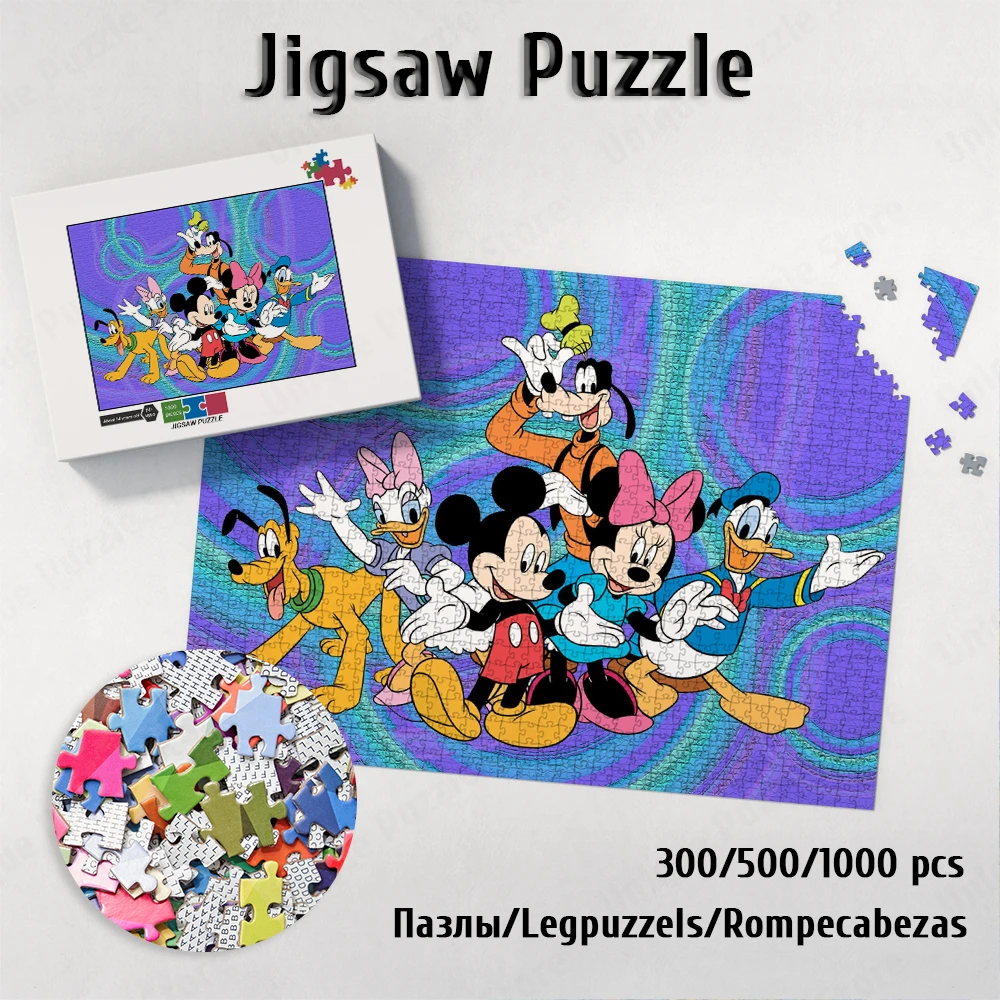 

Disney Characters Large Adult Jigsaw Mickey and Friends Jigsaw Puzzle Mickey Mouse Donald Duck Board Games and Puzzles Toys Gift