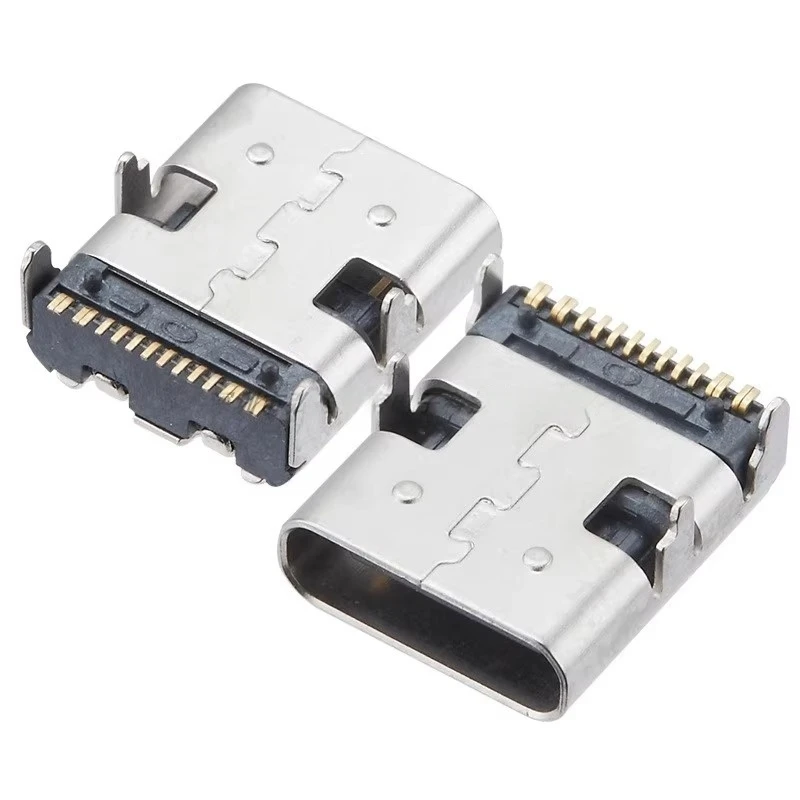 

10PCS TYPE-C 16PIN board four-pin plug board extended model mother seat L=10.0 car charging data mother seat