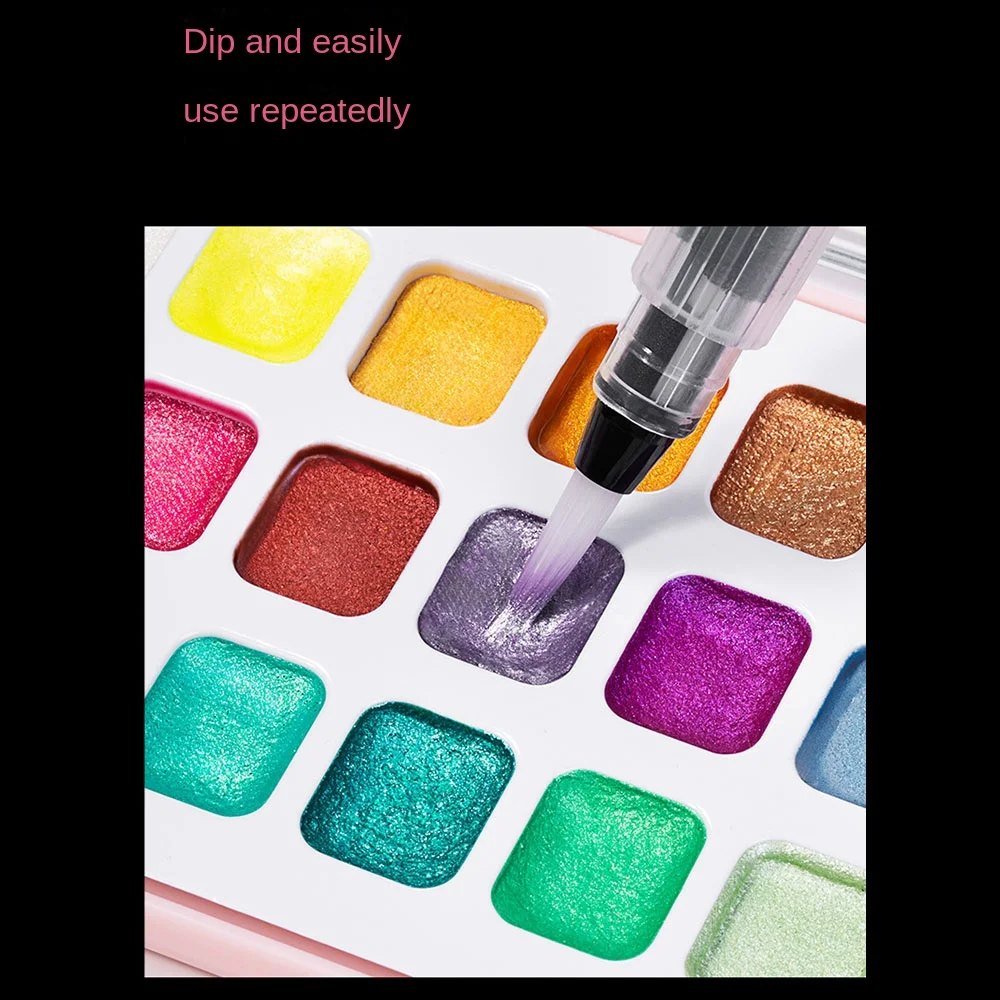 12/24 Farben Aquarell Malerei Pigmente Set Lichtechtheit Mini-tragbare Feste Aquarell Pigment Waschbar