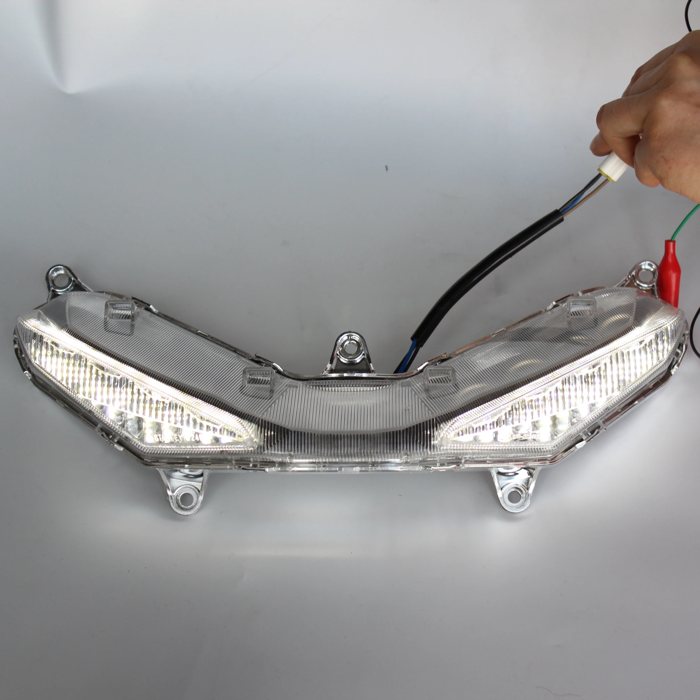 Small Front LED Headlight Assembly, Motorcycle Front Lamp for Yamaha MX King 150/Exciter 150/Sniper 150/Y15ZR