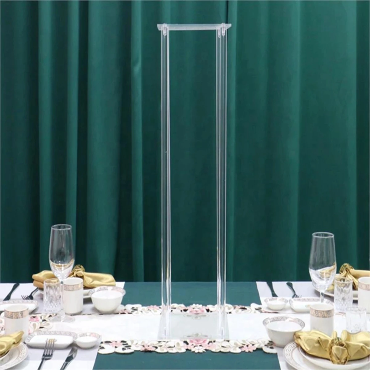 Multiple Sizes Clear Acrylic Frame Display Flower Stand Wedding Table Centerpieces Acrylic Backdrop Stand Road Lead Props