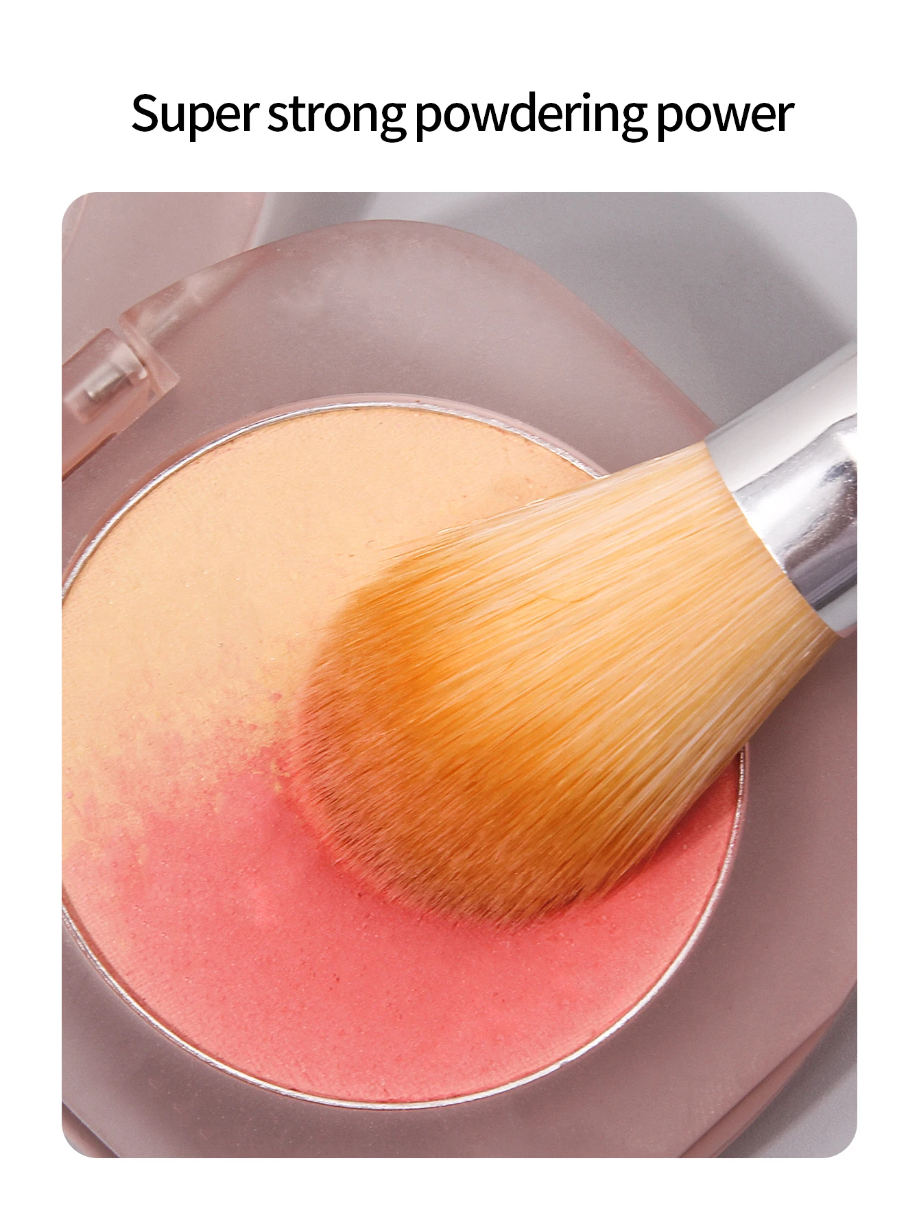 Brocha de cutis profesional de alta calidad, brocha para colorete súper suave y Ultra densa, brocha para polvos de base suave para principiantes