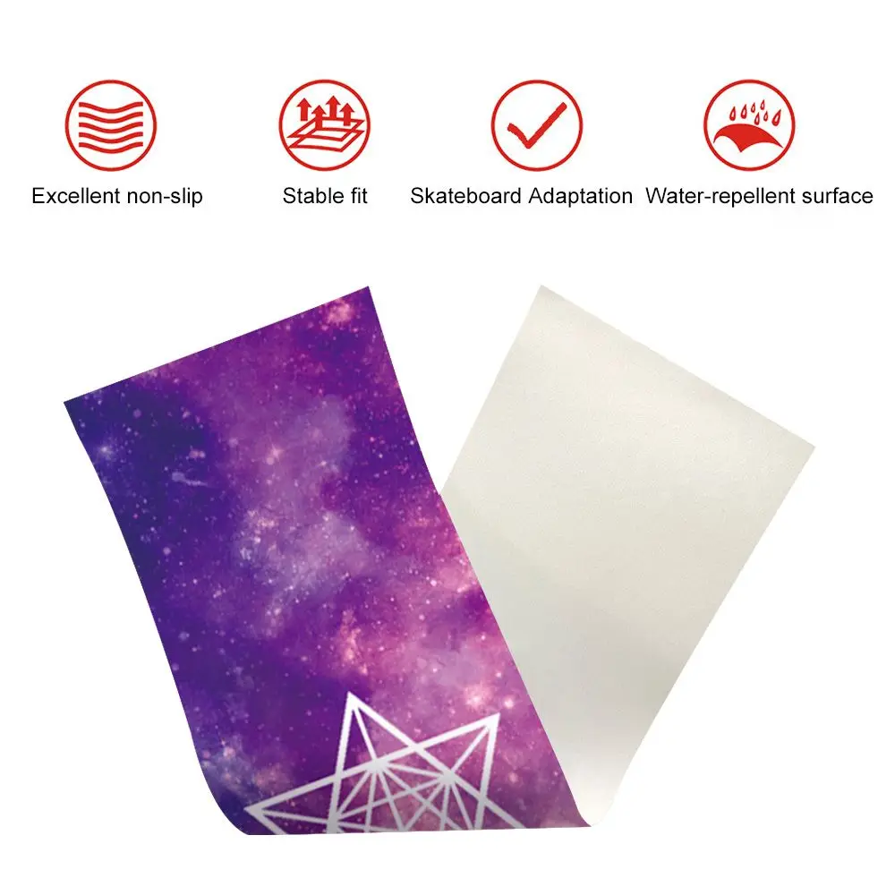 

Портативная самоклеящаяся противоскользящая лента для скейтборда, наклейка на деку, наждачная бумага для электросамоката