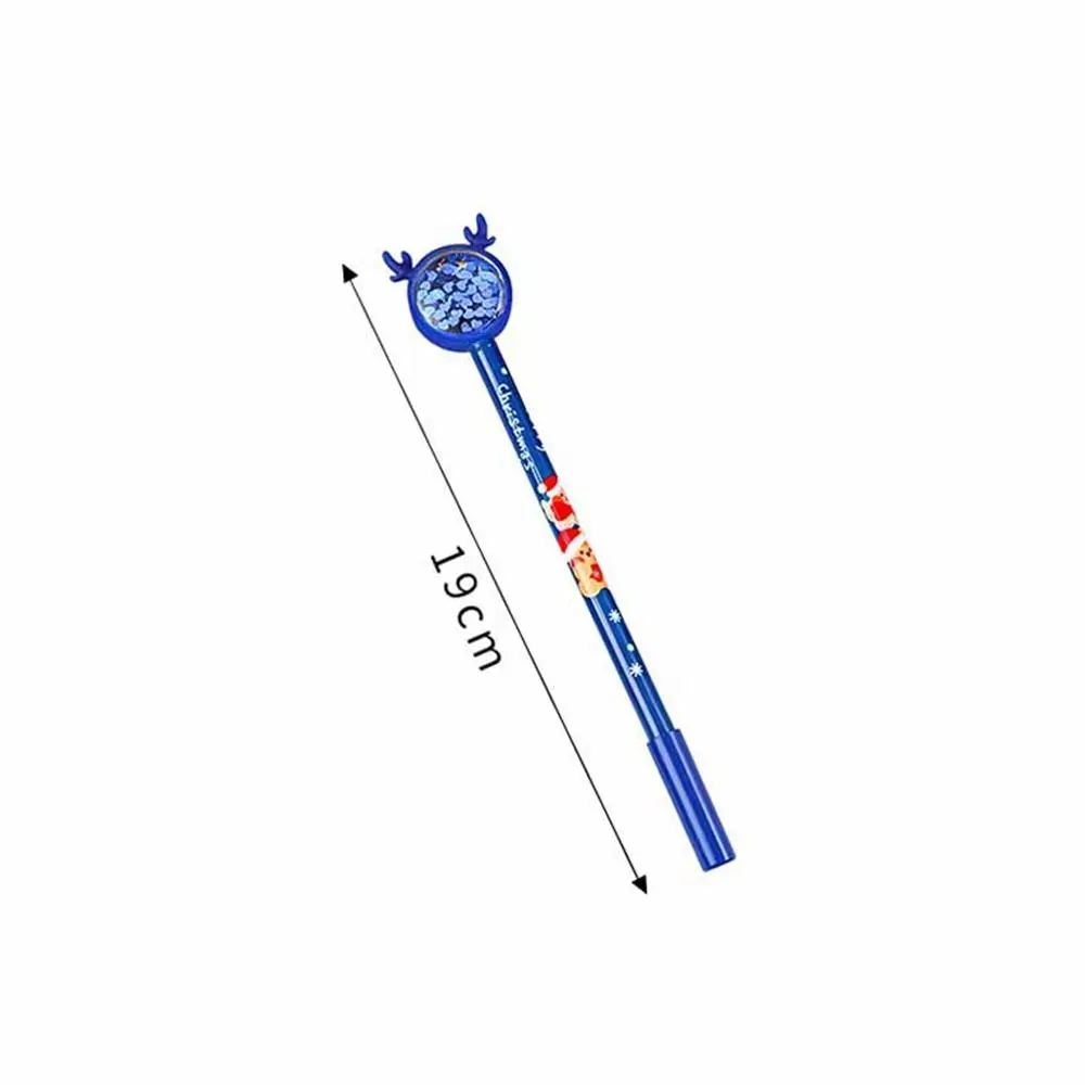 Детский подарок, шариковая ручка с черным лосем и блестками, ручка для подписи 0,5 мм, ручки, рождественские канцелярские принадлежности, рождественские гелевые ручки