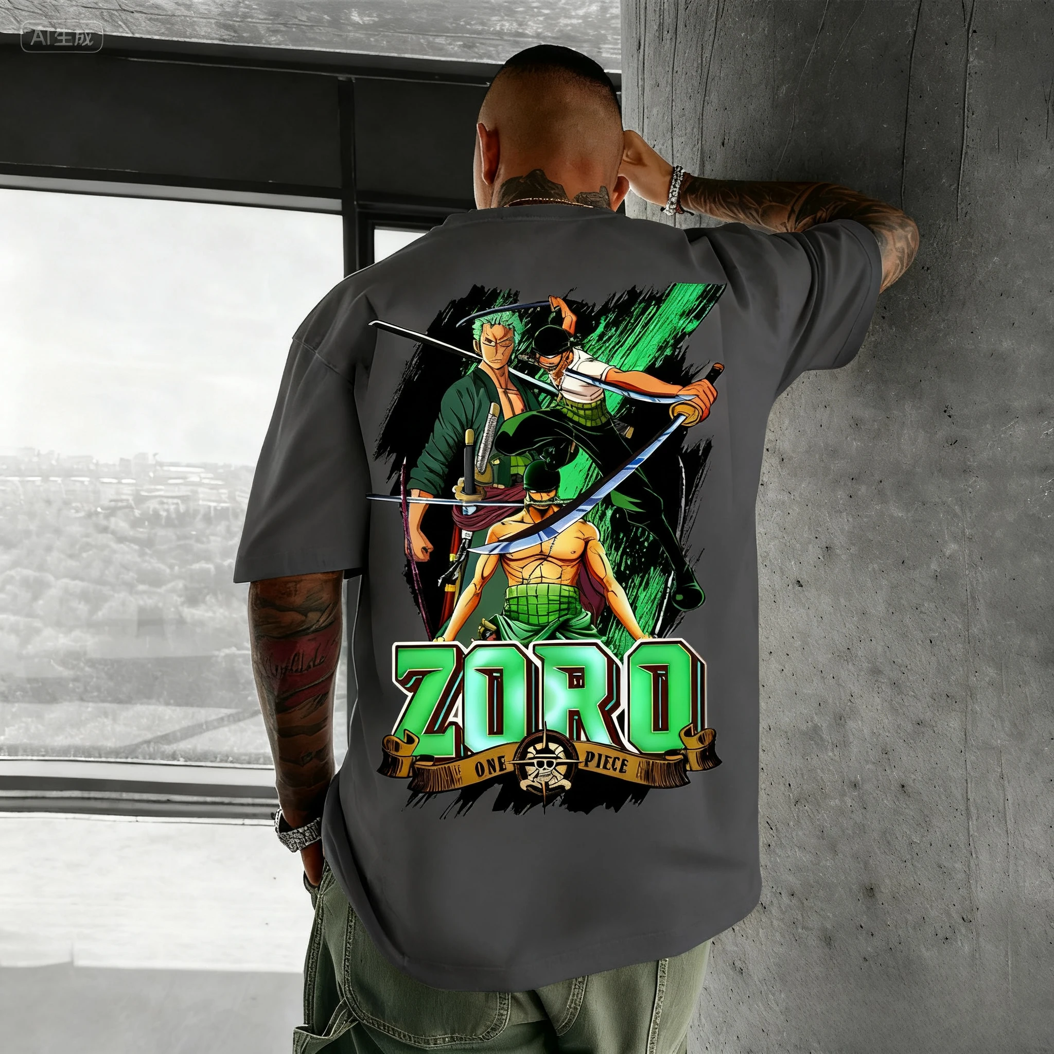 قطعة واحدة أنيمي لوفي الطباعة الطرفية الصيف تي شيرتات قصيرة الاكمام الرجال والنساء التنقل اليومي القطن تي شيرت #3