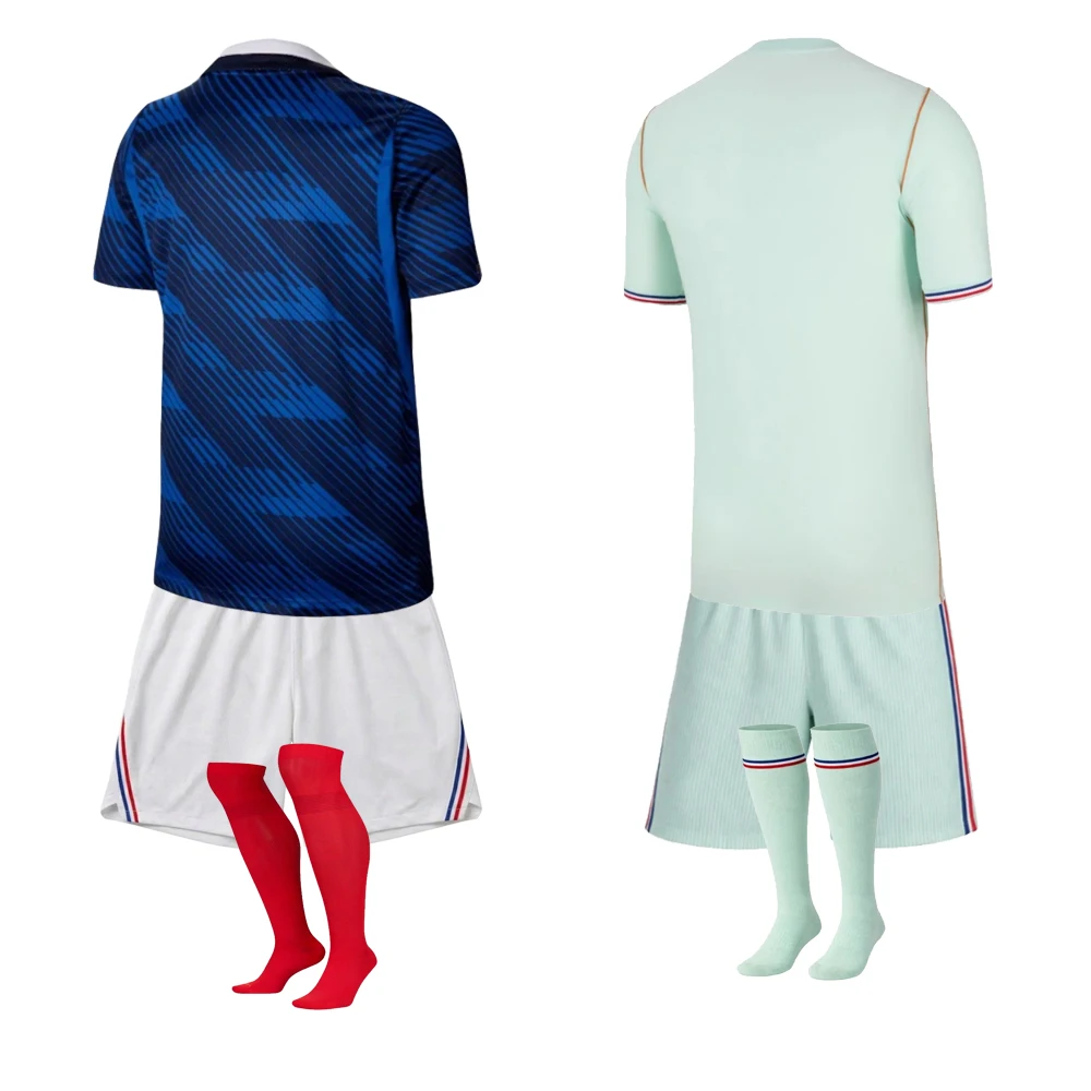 Ensemble de maillot de football Frances 2026 personnalisé avec nom et numéro, tenue de sport, kit de football