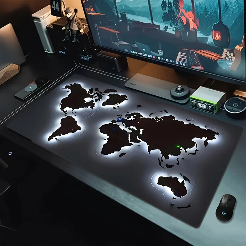 

Colorful Mouse Pad Large Washable World Map Design for Office Gaming and Computer Gamer PC Laptop Gift Desk Mat Keyboard pad