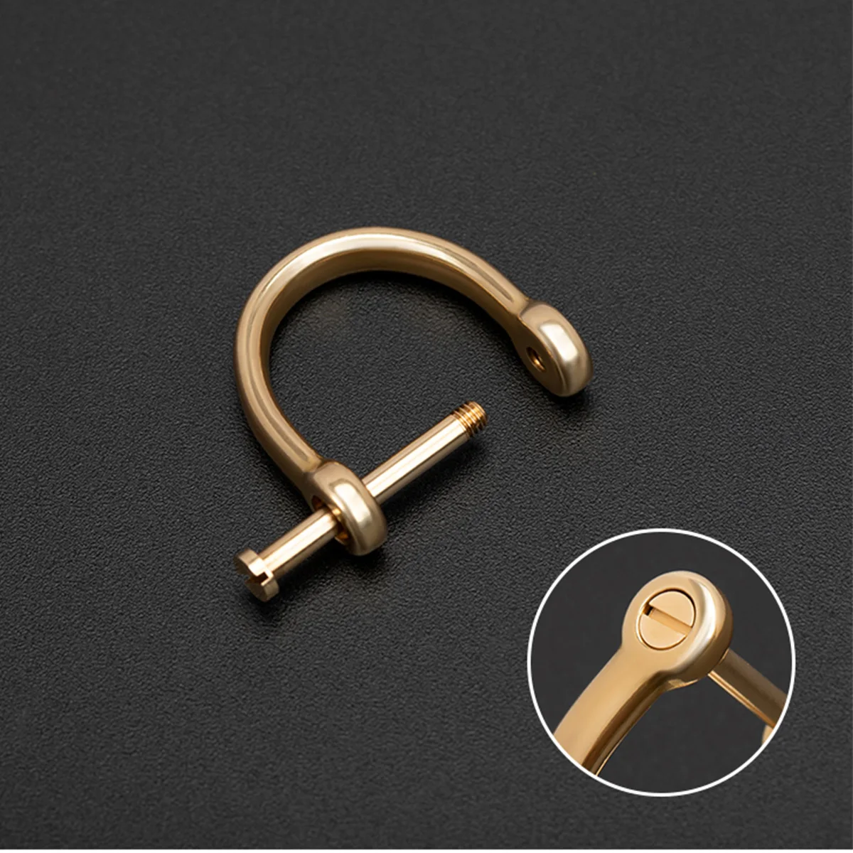 Brass / Stainless Steel Horseshoe Chain Car Keychain d-Shaped Ring DIY Male And Female Pendant Metal Accessories