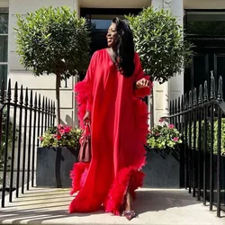 Dashiki Africa Clothing African Dresses for Women Traditional 2024 Long Sleeve V-neck Plus Size Wedding Party Evening Gowns