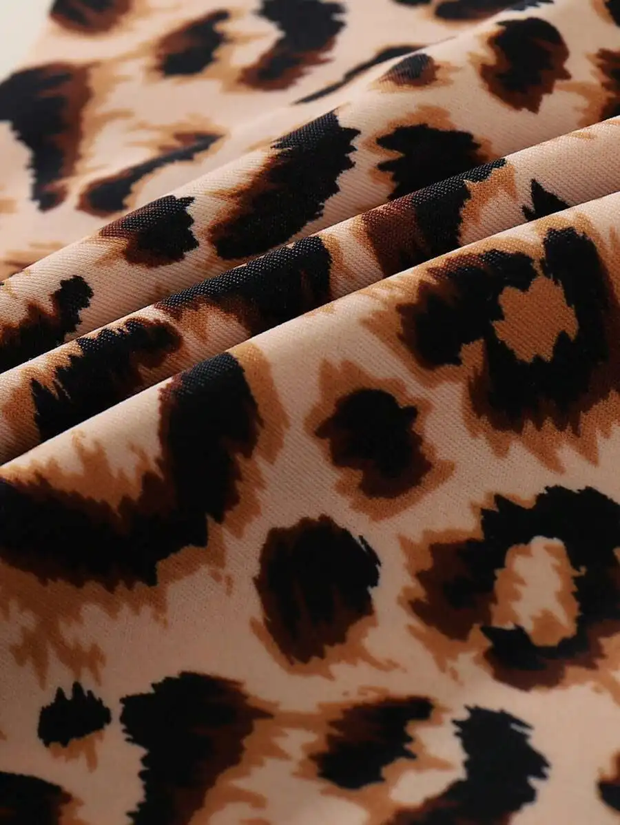 

10pcs Leopard Print Bikini Panties For Women Comfortable Fabric Assorted Colors