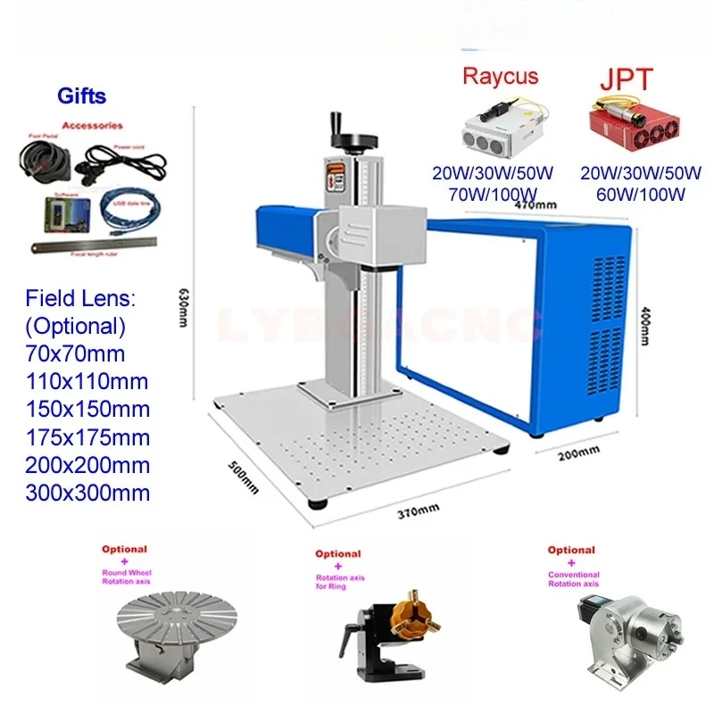 

M7 Fiber Laser Engraving Marking Machine Raycus Metal Steel Jewelry Gold Cutting Engraver 100W 60W 50W 30W 20W