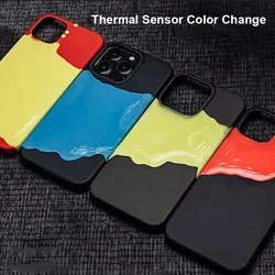 Thermal Sensor Color Change Case for iPhone 16 15 14 13 12 11 Pro Max XS X XR SE Plus Cover Magical Physical Shell Holster
