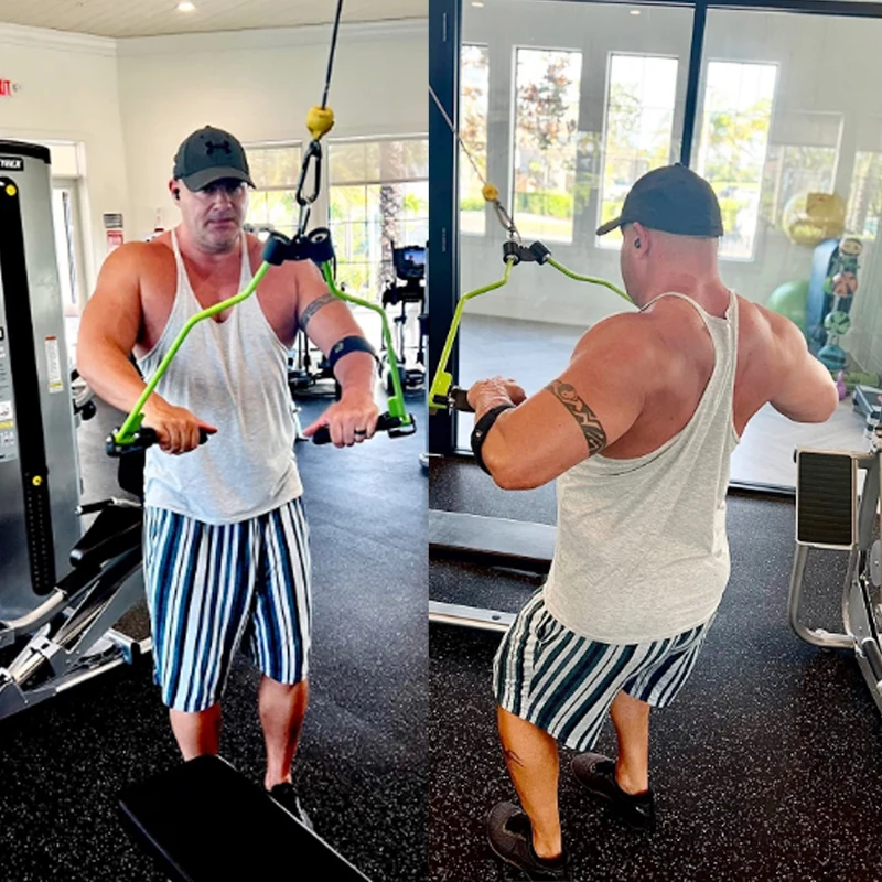 

Сверхмощный регулируемый тросовый тренажер с несколькими захватами для домашнего спортзала, тянущий рядный тренажер, силовое оборудование для спины и бицепса