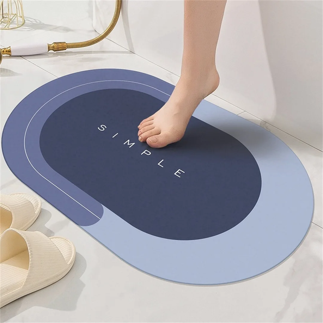 Non-slip Bathroom Mat Super Absorbent  Toilet Anti-skid Bathtub Foot Mat Kitchen Living Room Floor Mat Home Decor