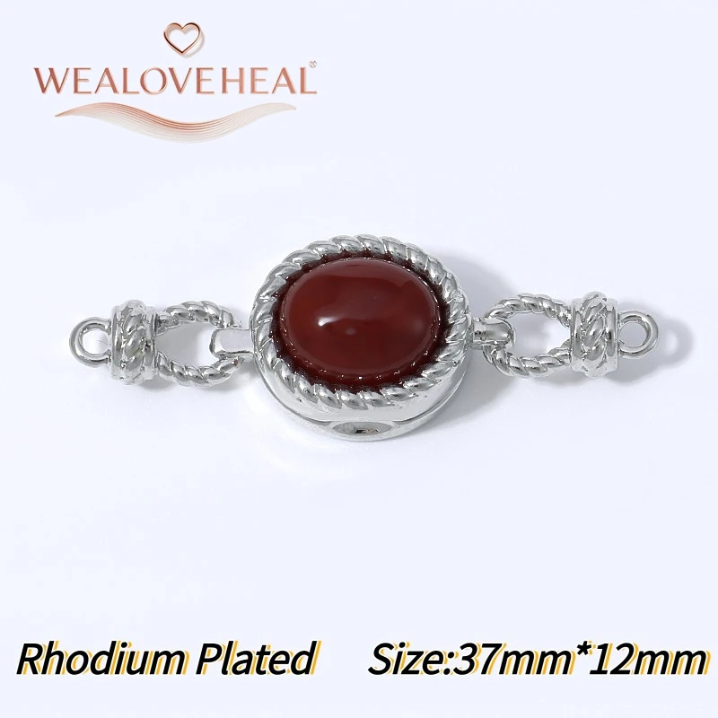 1 Stück 18K vergoldete Messing-Ovalbox mit Magnetverschluss und Mikro-Pavé-Zirkonia mit Edelstein für DIY-Halsketten, Armbänder und Schmuckherstellung – Detail 30