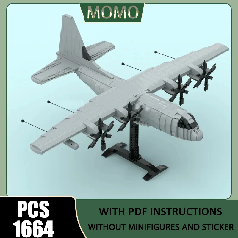 

Military Fighter Moc Building Blocks USMC KC-130J Hercules Model Technology Brick DIY Assembly Construction Holiday Set Toys