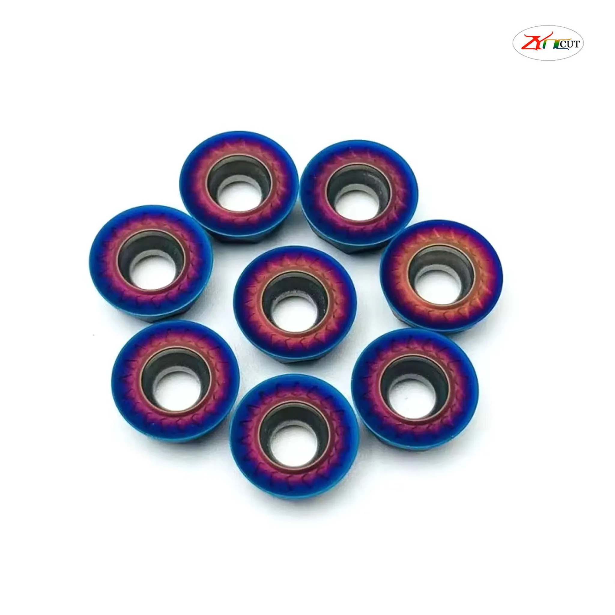 Nano Blue Insert RPMT0802 RPMW1003 RPMT1204 RPMT1606MO High hardness Hard Alloy Blade R4 R5 R6 R8 Round Milling Cutter Insert