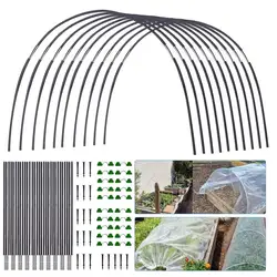 Greenhouse Hoops  Reusable Fibreglass Grow Set Gardening Plant Grow Support Tunnel Flexible Bend Stakes Reusable Support Frame