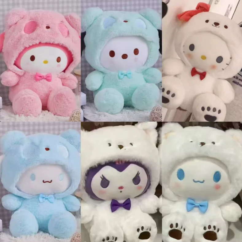 IN STOCK 22CM Kawaii Hello Kitty Plush Toys Anime Kawaii Pillow Doll Stuffed Animal Plushies Decor Peluche Birthday Gift------