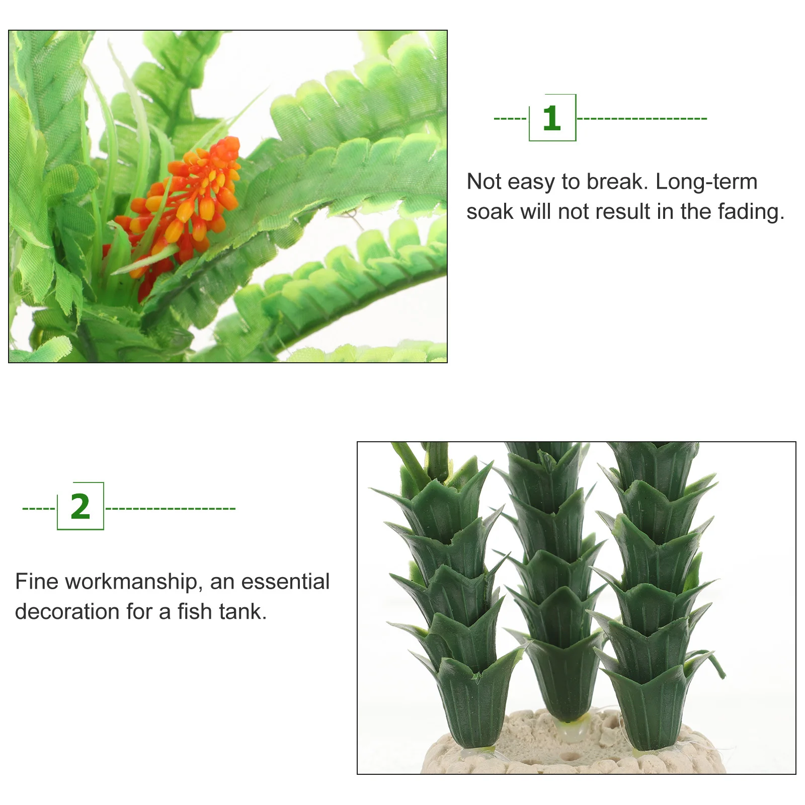 

Plastic Coconut Tree Aquarium Plant Artificial Fish Tank Decoration Lightweight Aquatic Plants Fish Tank Accessories Realistic