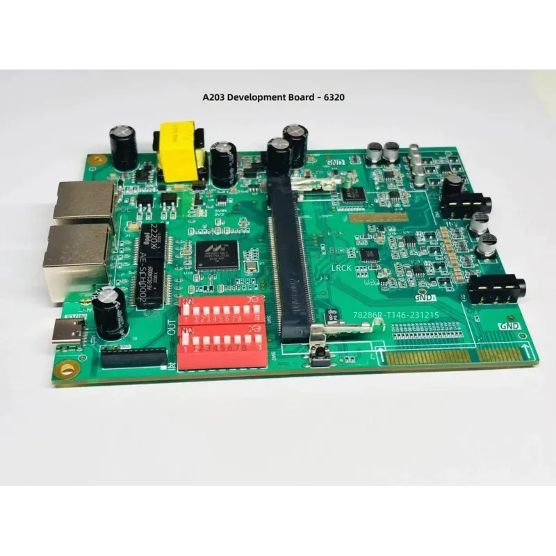 Evaluation and Verification Board for Audiocom A203 Module with PoE Power Supply Support