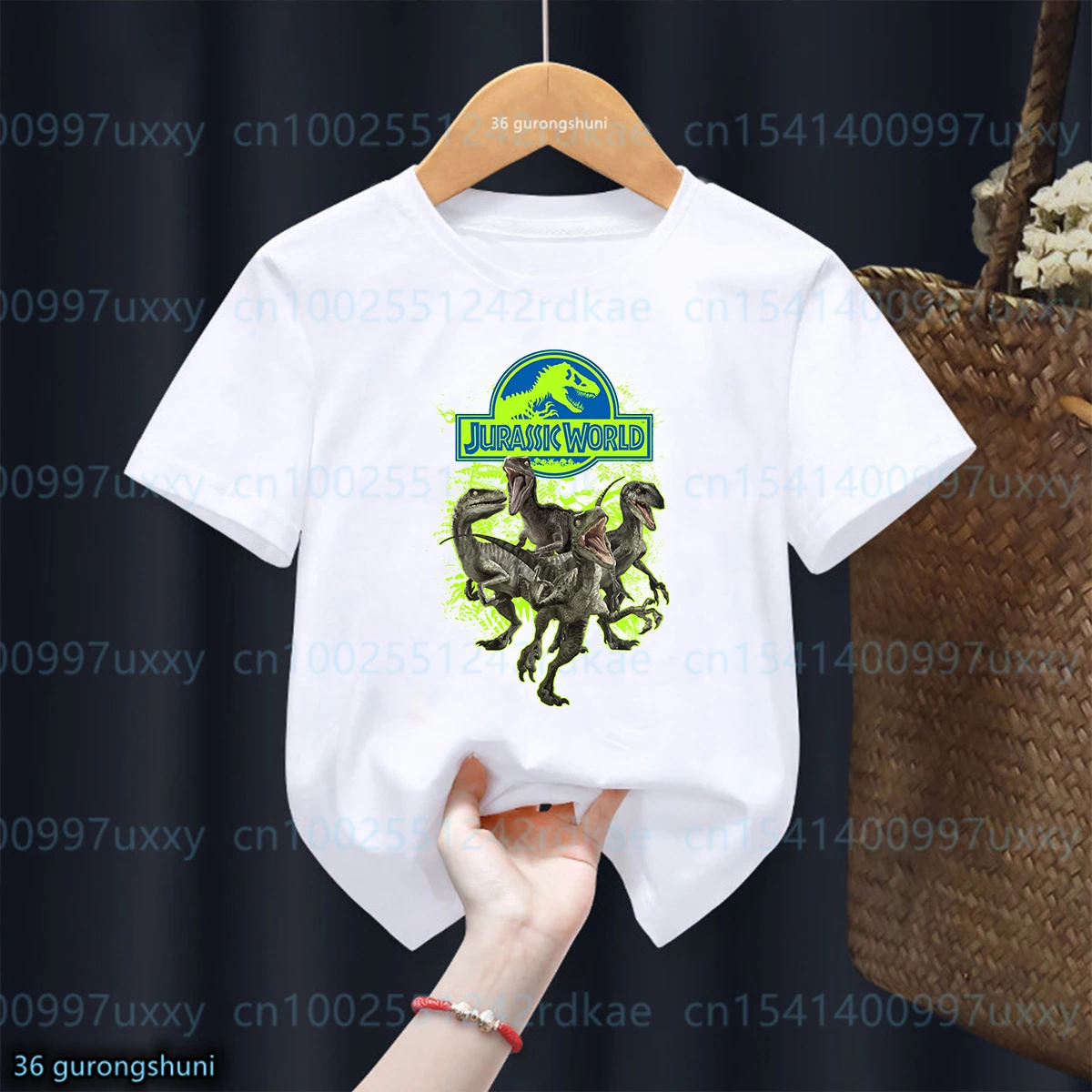 New Boys' t-shirt 2024 Movie Jurassic World: Chaos Theory Graphic Print Toddler tshirt Summer Cute Boys/Girls Universal Clothes