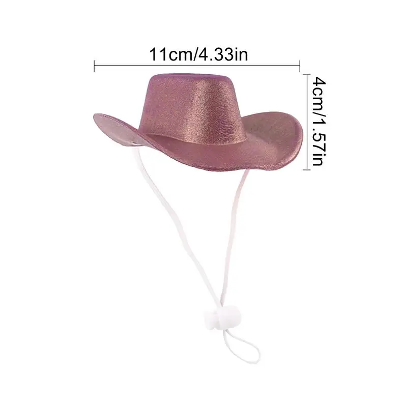 Huisdier Hond Hoed Verstelbare Kostuum Hoge Hoed Glanzende Cowboy Hoeden, Kleine Cowboy Hoed Hond Kostuum, Kat Hoed Cosplay Prop, Western Cowboy