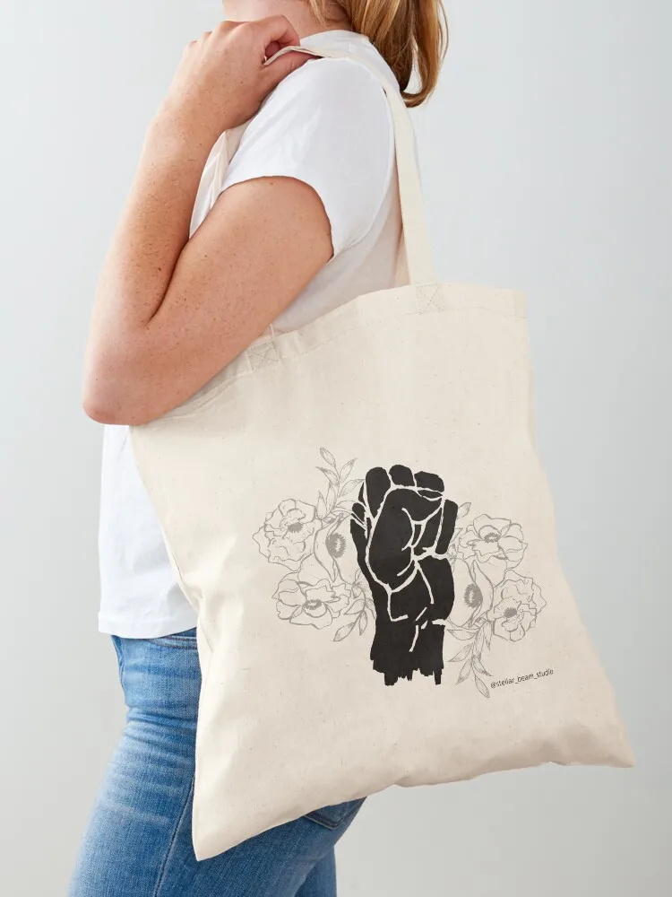 

Black Empowerment Sticker Tote Bag custom fabric bag Canvas bag tote screen tote university