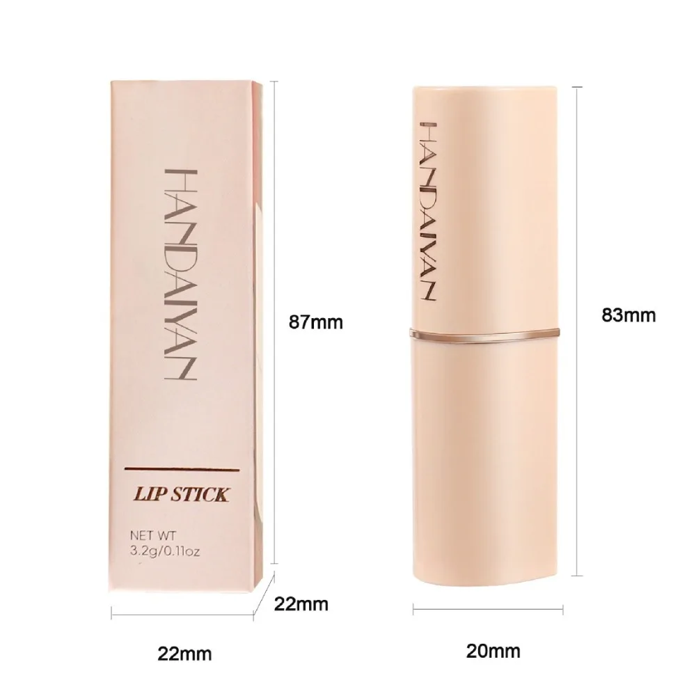 Sexy langlebiger Samt-Nude-Lippenstift, antihaftbeschichtet, rotbraun, matt, Lippenstift, Lippenkosmetik, Lippenbalsam