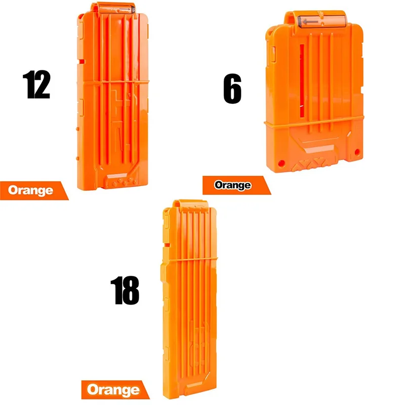 Uniwersalny magazynek ZIVCONCING Orange na 6/12/18 strzałek do pistoletów Nerf, zamiennik magazynków, akcesoria do pistoletów na miękkie kulki.