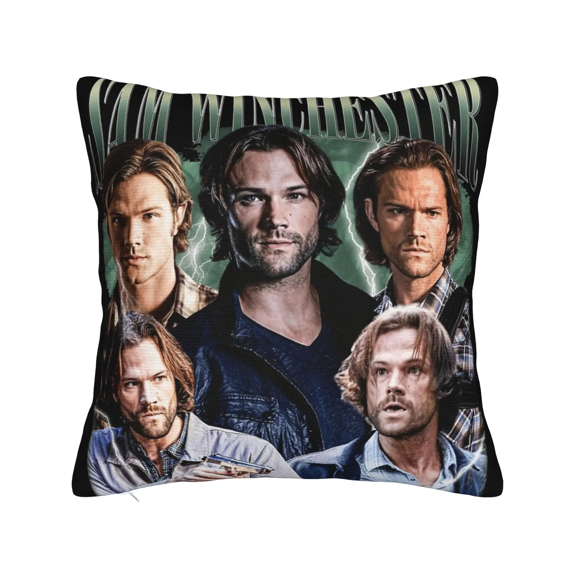 Sam Winchester Supernatural Pillowcase Printing Polyester Cushion Cover Decoration  Pillow Case Cover Sofa Drop Shipping 45*45cm