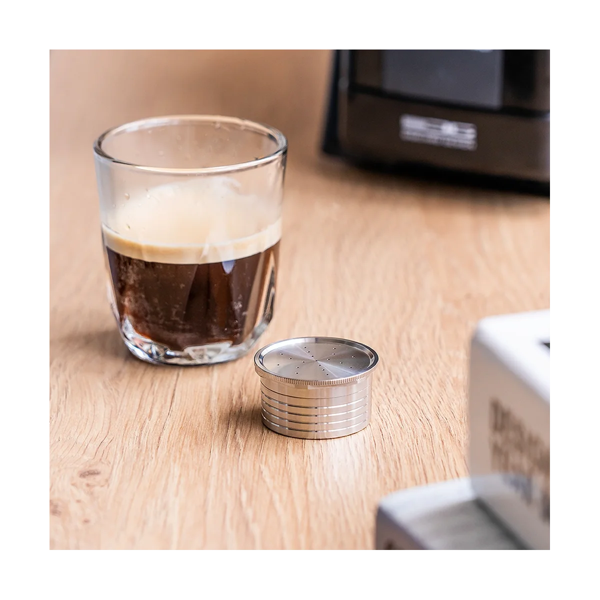 エスプレッソ用の再利用可能なコーヒーカプセル,ステンレス鋼のフィルターポッド,コーヒーマシン