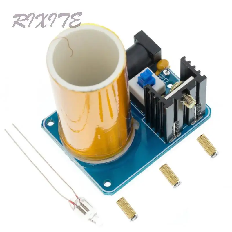 BD243 Mini Tesla Coil Kit Magic Props DIY Parts Empty Lights Technology Diy Electronics BD243C DIY Mini Tesla Coil Module